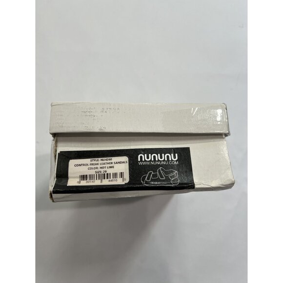 Nununu Control Freak Leather Sandals in Hot Lime - Picture 4 of 10